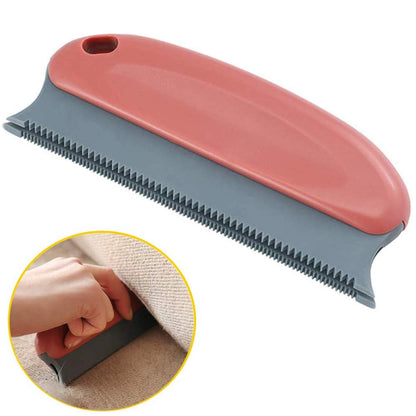 Pet Hair Remover Brush, Red Pet Hair Detailer with Comfortable Handle, Efficient Dog & Cat Hair Remover