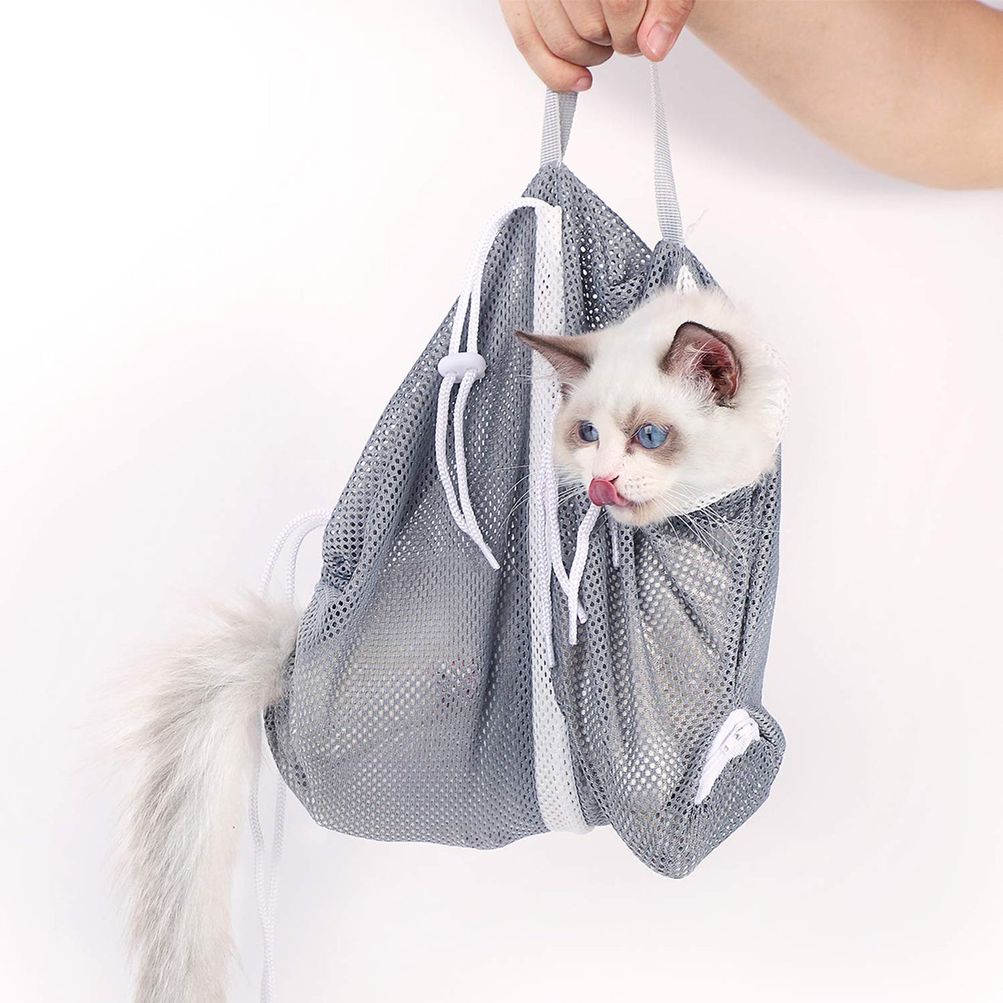 Cat Bathing Grooming Bag, Anti-Bite and Anti-Scratch for Bathing, Nail Trimming, Medicine Taking, Injection