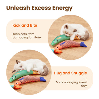 3 Pack Catnip Crinkle Sound Toys Soft and Durable, Interactive Cat Kicker Toys for Indoor Cats