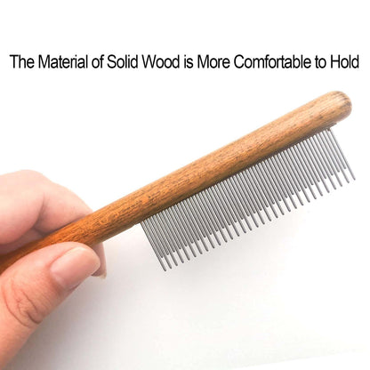 Cat Comb,Dog Comb,Solid Wood Pet Comb Grooming Tool for Cats,Dogs and Rabbits