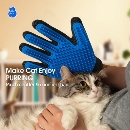 Upgrade Pet Grooming Gloves Cat Brushes for Gentle Shedding, Efficient Pets Hair Remover Mittens