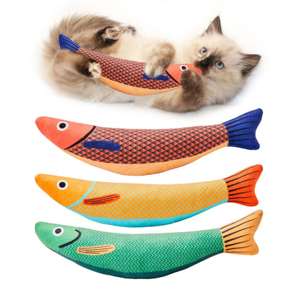 3 Pack Catnip Crinkle Sound Toys Soft and Durable, Interactive Cat Kicker Toys for Indoor Cats