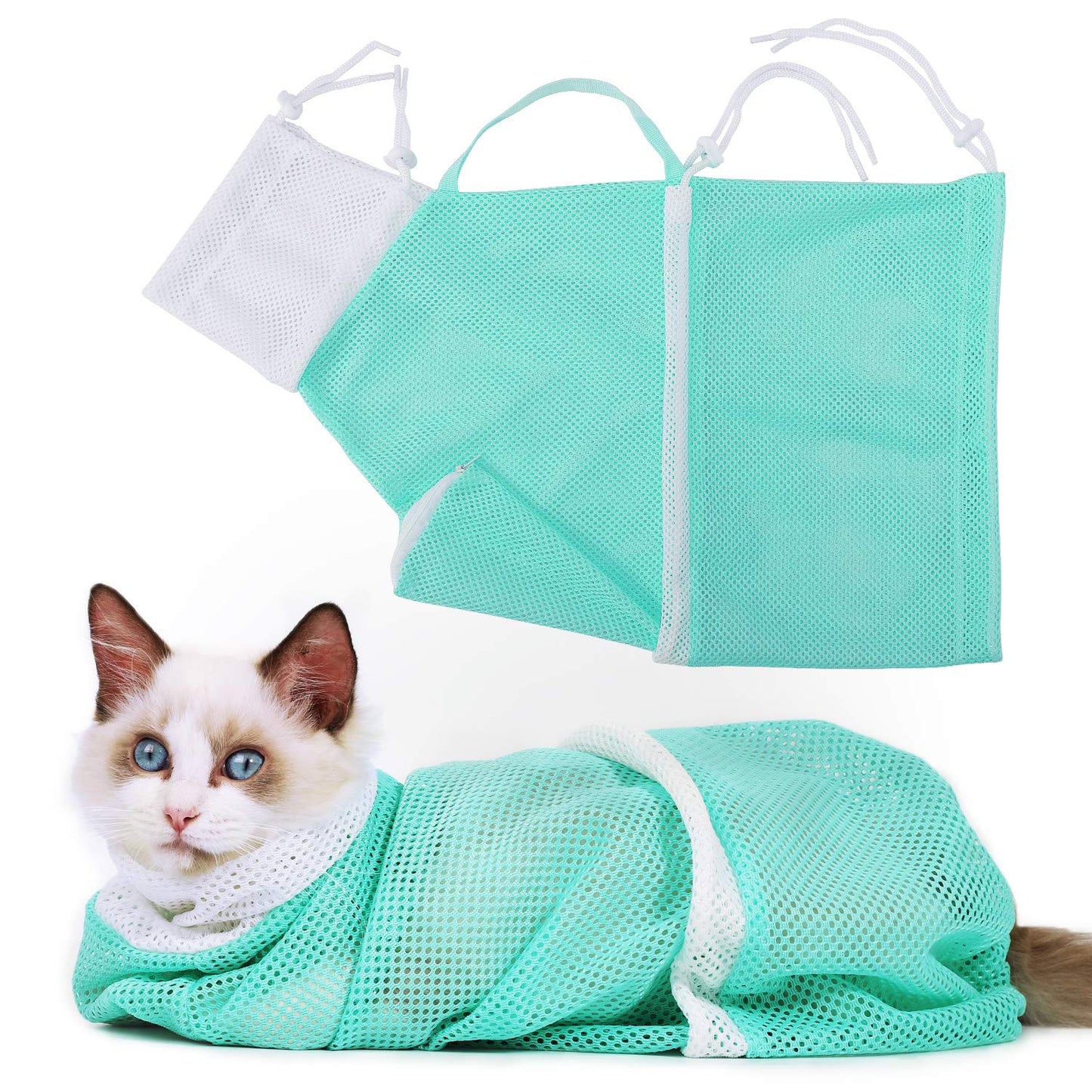 Cat Bathing Grooming Bag, Anti-Bite and Anti-Scratch for Bathing, Nail Trimming, Medicine Taking, Injection