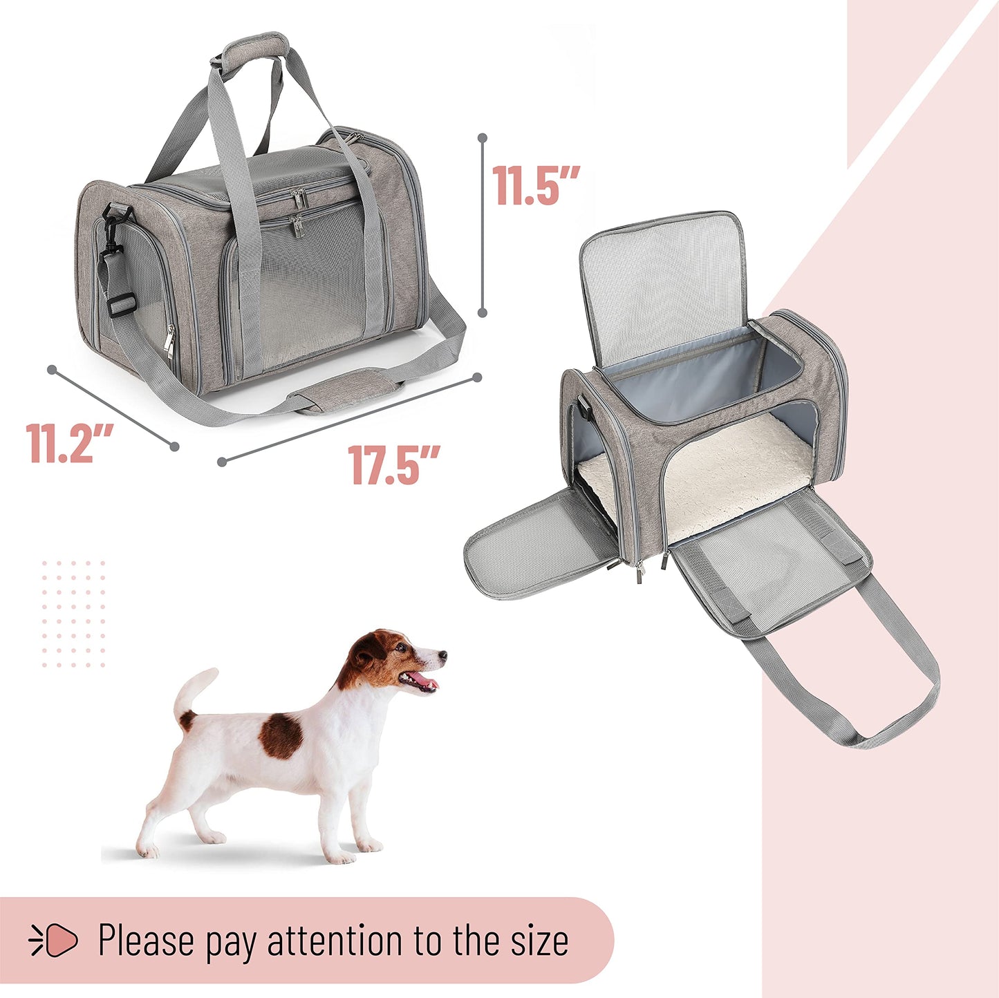 Cat Bag Carrier, Cat Travel Carrier, Soft Cat Carrier, Dog Travel Carrier